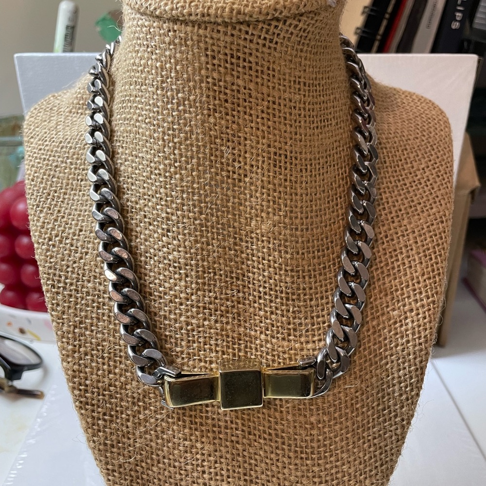 Silver and Gold Chain Necklace